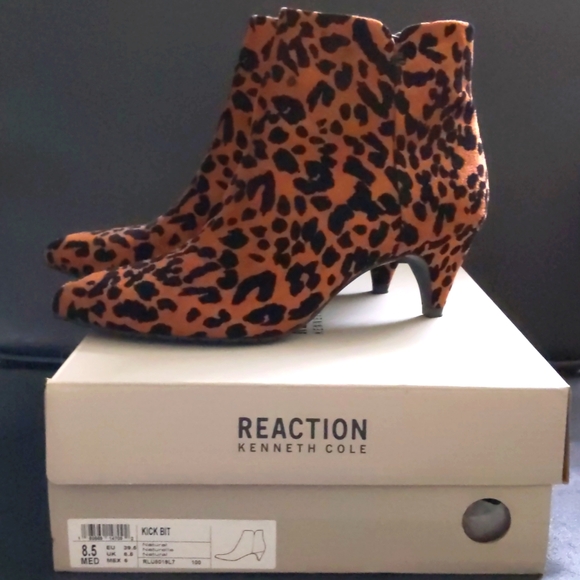 Suede Leopard Boots - Picture 2 of 4